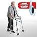 Medical king Walkers for Seniors Aluminum Lightweight Walker with Wheels, Adjustable Width and Height, Folding Walker for Elderly, Handicapped, Disabled 2 Wheels in Front