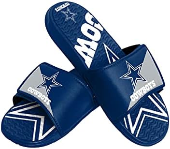 Dallas Cowboys NFL Mens Colorblock Big Logo Gel Slides - L