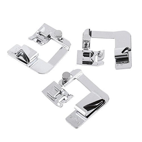 3 piezas pies prensatelas de acero inoxidable para costura miniatura 3