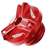 LOPART Pièces Moto M20 * 2.5 Bouchon Vidange D'huile Moteur Écrou Carter Bouchon Couvercle Accessoires pour Honda CB1000R CB 1000R CB1000 R 2008 2009 2010 2011-2017 2018 Moto Pièces (Color : Rot)