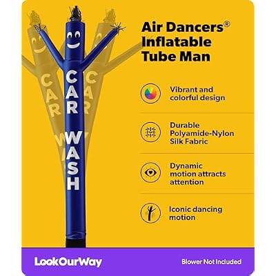 LookOurWay Air Dancers Inflatable Tube Man Attachment - 20 Feet Tall Wacky Waving Inflatable Dancing Tube Guy for Business Promotion - Blower Not Included