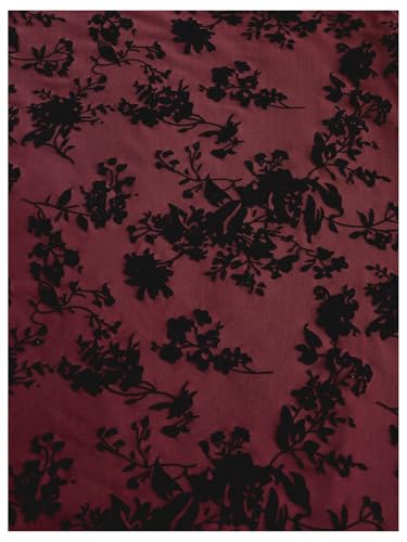 Image of WDIRARA Women's Floral Jacquard Mesh Gothic Dress Bell Long Sleeve A Line Vintage Dresses