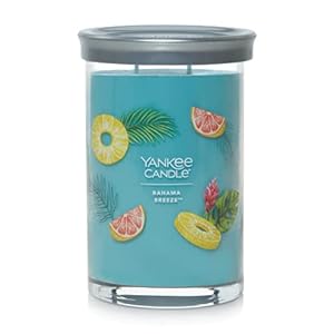 Yankee candle bahama breeze scented signature 20oz large tumbler 2 wick candle over 60 hours of burn time  urban country home decor