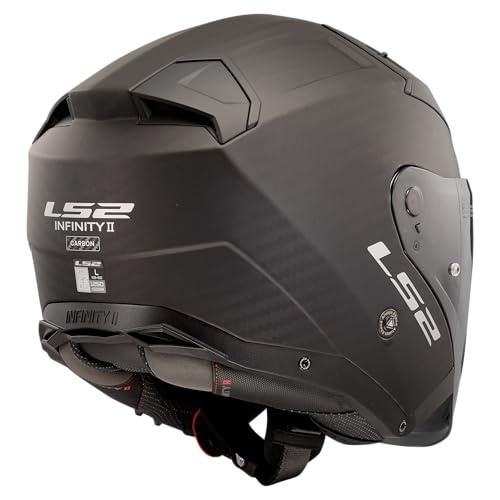 Casque jet LS2 Infinity II Carbon Matt en taille M pour moto