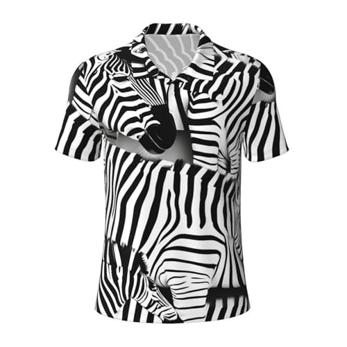 Polo imprimé zèbre pour homme anti-transpiration pour rester frais