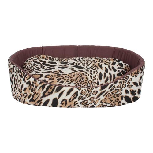 Caminha de Cachorro e Gato OnPets Europa Cama Pet Extra Grande em Tecido cor Marron Patinhas GG05003