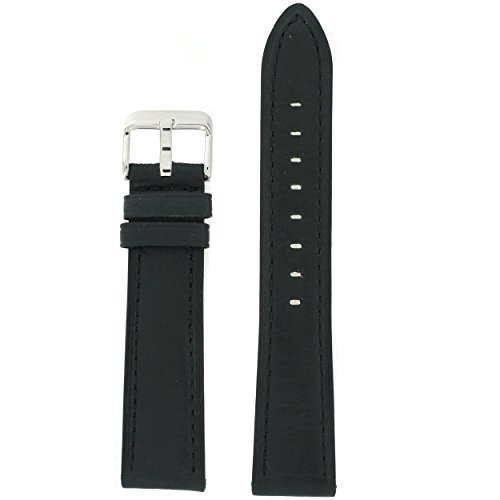Tech Swiss Watch Strap Genuine Oil Treated Leather Black Band 14 millimeters