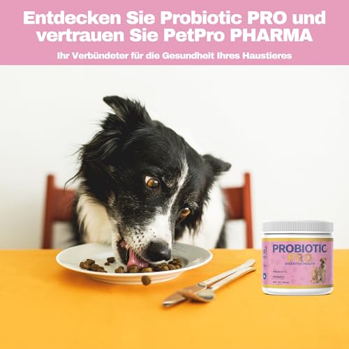 PetPro PHARMA - Probiotic Pro – Verdauungsgesundheit & Immunstärkung für Hunde & Katzen – Mit Probiotika, Präbiotika & Verdauungsenzymen – Ergänzungsfutter,120 Kautabletten, 360 g.