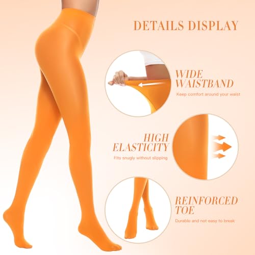 Image of MANZI Women's Solid Color Semi Opaque Footed Tights Soft Stretch Pantyhose