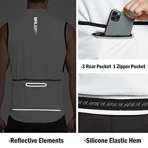 BALEAF Men's Sleeveless Cycling Jersey Road Bike Shirt Bicycle Biking Tank Tops Full Zip Pockets SPF UPF50+ - Image 5