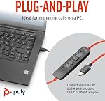 Poly Blackwire 3310 Wired Headset (Plantronics) – Flexible Microphone Boom – Monaural Design - Connect to PC/Mac via USB-C or USB-A - Certified for Microsoft Teams - Amazon Exclusive