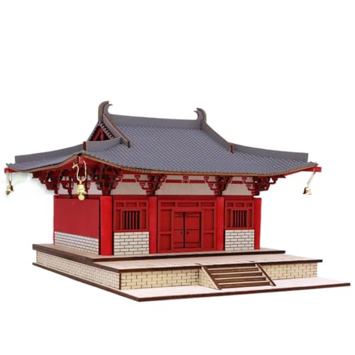 模型 3D木製パズル古代建築スマート手作りおもちゃDIYギフト ペーパークラフトキット (A)