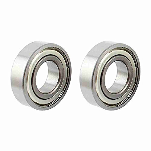 Move & Moving (TM) 2 pezzi di metallo 6205ZZ doppia schermatura cuscinetti a sfera 25 mm x 52 mm x 15 mm