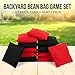 8 PCS Cornhole Bags - Bean Bags for Cornhole, 4 Black and 4 Red, Each Weighs 1.6 Ounces (50 Grams), for Tossing, Game, Outdoor, Wedding, Sports, Party(Black & Red)