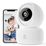 WOOX Überwachungskamera innen, 360 Grad Kamera überwachung innen mit Zwei-Wege-Audio/Bewegungserkennung/Nachtsicht, 1080P WLAN Kamera Indoor Arbeitet mit Alexa, Hundekamera mit App für Hausstier/Baby