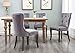 Harper & Bright Designs Set of 2 Victorian Dining Chair Upholstered Accent Chair (Grey, Set of 2)