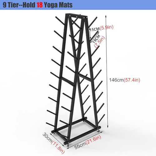 Support tapis de yoga grande capacité pour libérer de l'espace au sol - 3