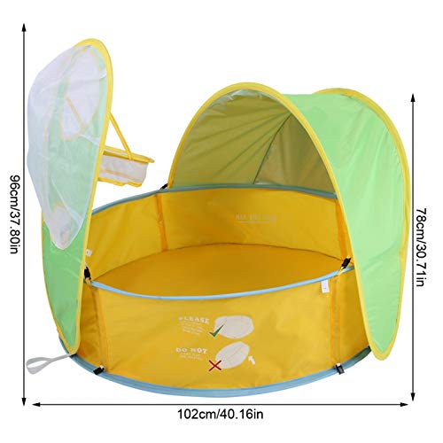 Tenda de piscina infantil, tenda de praia portátil infantil, casinha de brincar ao ar livre anti-UV