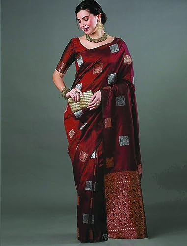 Image of Flosive Woven Kanjivaram Silk Saree With Border
