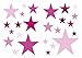 dekodino® Pegatina de pared estrellas orquídea cuarto de niños ornato set