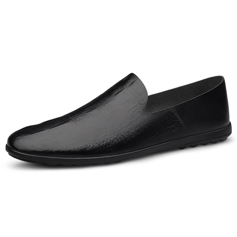 Mens Loafers Shoe Round Toe Faux Leather Loafer Shoes Lightweight Flexible Comfortable Walking Slip-on2