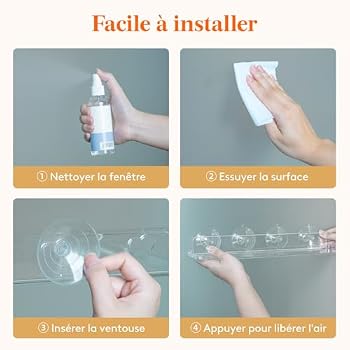 Étagères Flottantes à Ventouses Pour Plantes - 3 Pack Rebord Fenêtre 38cm - Support Pour Plantes D'Intérieur Et Succulentes