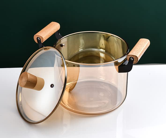 ❗️手書き　ガラスのお鍋 Amazon｜透明ガラス調理鍋、ガス炊飯器、冷凍庫、電子レンジ