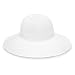 Wallaroo Hat Company Women's Victoria Diva Sun Hat- Packable Straw Hat, White