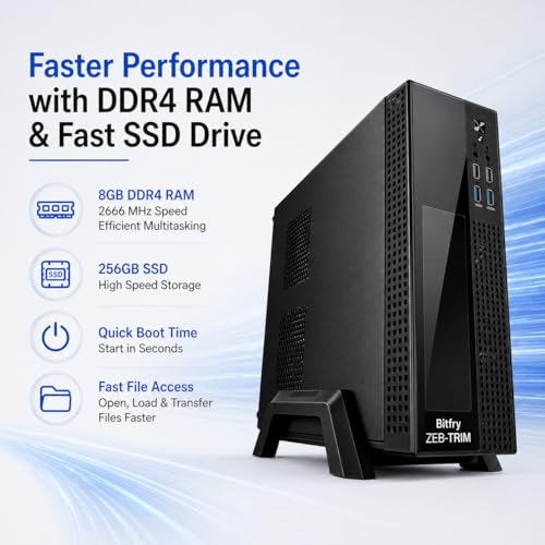 Image of Desktop Computer Core i5 6th Gen || 8GB RAM || 256GB SSD || Windows 11 Pro || MS Office || Warranty 2Years (CPU Unit Only)