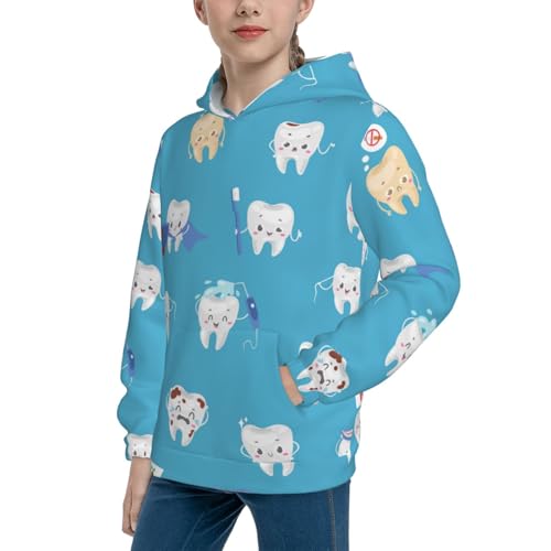 Cute Healthy Teeth Kid Hoodies Boys Sweatshirts Girls Pullover with Pocket2