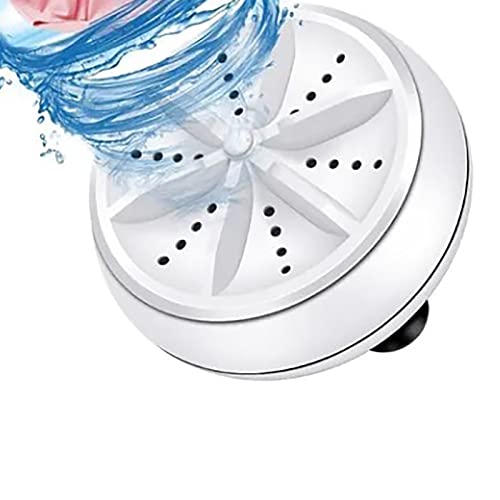 plplaaobo Mini máquina de lavar, mini máquina de lavar, ABS branco de alta potência com lâmpada azul