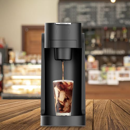 DimyFew Mini máquina de café em cápsulas Cafeteira automática Máquina de café compacta para uso exte