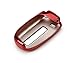 iJDMTOY Chrome Finish Red TPU Key Fob Protective Cover Case Compatible with Charger Challenger Dart Durango Journey, Grand Cherokee, Renegade, 200 300, etc