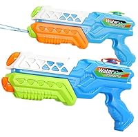 2 Pack Wasserpistole Kinder, Wasserpistole Große Reichweite mit 8–10 m Spritzweite, Wasserspritzpistole 600ml, Water Gun für Strände, Gärten, Pools, Sommerfeste Water Guns