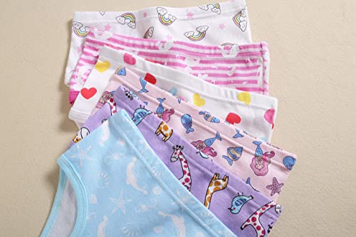 Naivete Girls Soft Cotton Panties Christmas Little Kids Breathable Cute Mermaid Underwear (Pack Of 6) 3T #TOP2