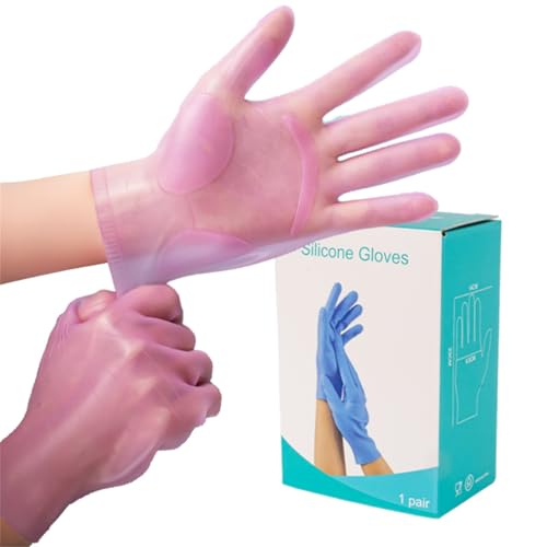 vodvob reusable silicone gloves, finger protectors for epoxy resin casting DIY crafts, household cleaning gloves (Purple)