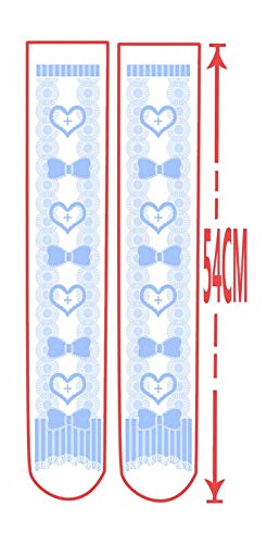 Chaussettes bas rose à bowknot doux pour étudiantes taille unique - 6