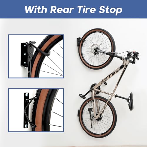 DARK MONSTER Suporte giratório para bicicleta, garagem, suporte de parede, suporte de parede para ga