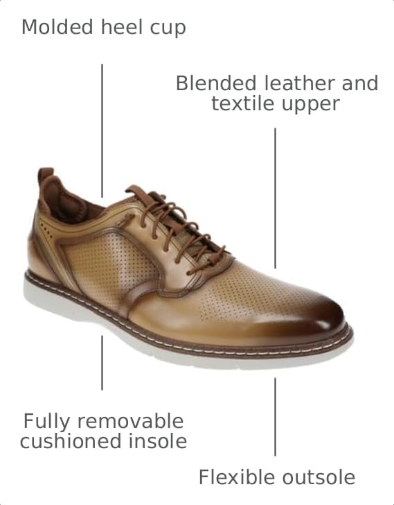 Image of Stacy Adams Men's, Sync Plain Toe Elastic Lace Oxford