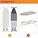 ORLESS Over The Door/Wall Mount Ironing Board Hanger, Laundry Room Iron and Ironing Caddy Board Storage Holder Cream