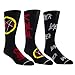 PERRI'S SOCKS Slayer Guitar Tin Sock Box - Licensed Slayer Merchandise for Women and Men, 3 Pairs of Printed Crew Socks, Size 7-12, Breathable Fabric, Unisex