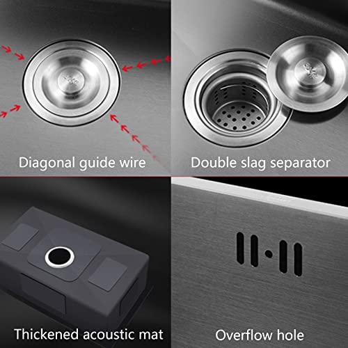 Mélangeur de purification d'eau pour évier de cuisine en inox noir