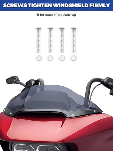 Image of 38Pcs Stainless Steel Inner Batwing Fairing Bolt Windshield Trim Screw, Motorcycle Windshield Bolts Fit for Harley Touring Street Glide Tri Glide Road Glide Trike Electra Glide models 1996-Up