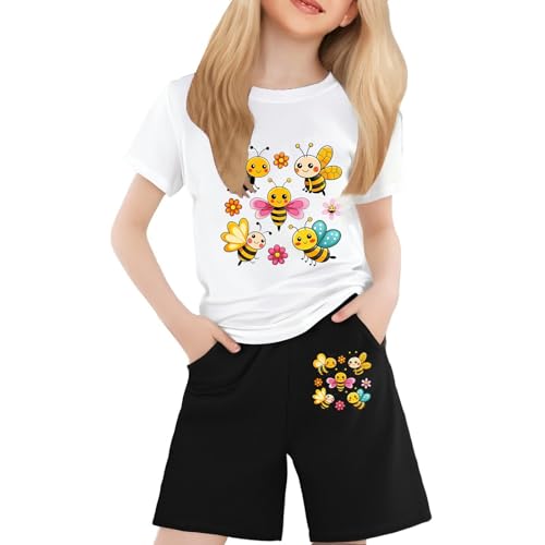 Ensemble été enfant coton bio t-shirt manches courtes col rond 2-5 ans