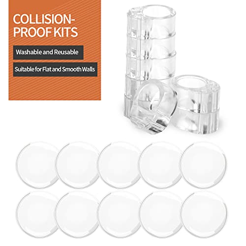 Juego de topes para puerta, 8 topes transparentes para puerta y 10 topes de puerta autoadhesivos Cover