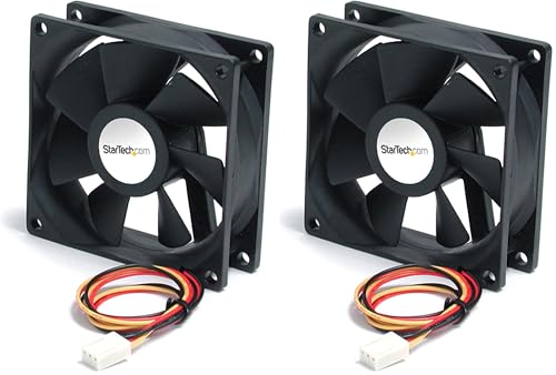 Image of StarTech.com 60x25mm High Air Flow Dual Ball Bearing Computer Case Fan w / TX3-3 pin case Fan - TX3 Fan - 60mm Fan (FAN6X25TX3H) (Pack of 2)
