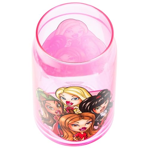 Image of Silver Buffalo Bratz Yasmin Cloe Sasha Jade, 2 Pack Glass Tumbler, 16oz