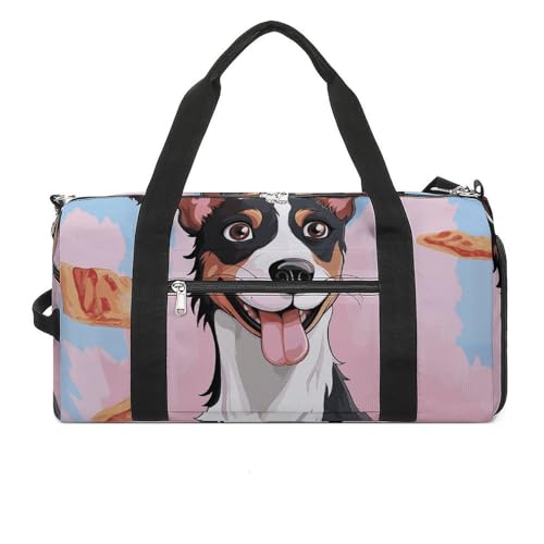 Sac de sport Happy Bluebirds avec compartiment à chaussures séparé et motif Art Déco