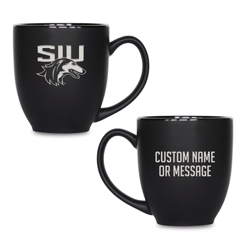 Image of Rico Industries NCAA Primary 15-Oz Personalized Matte Black Bistro Mug - for Hot or Cold Drinks