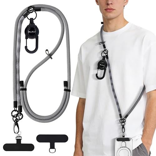 mimo Phone Lanyard Crossbody,Adjustable Anti-Theft Neck Strap,2 Tether Tabs
